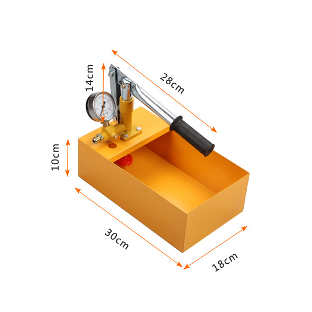 Aluminium 2,5MPa 25 kg Vattentryck Testare Manual Hydraulisk testpumpmaskin med G1/2 