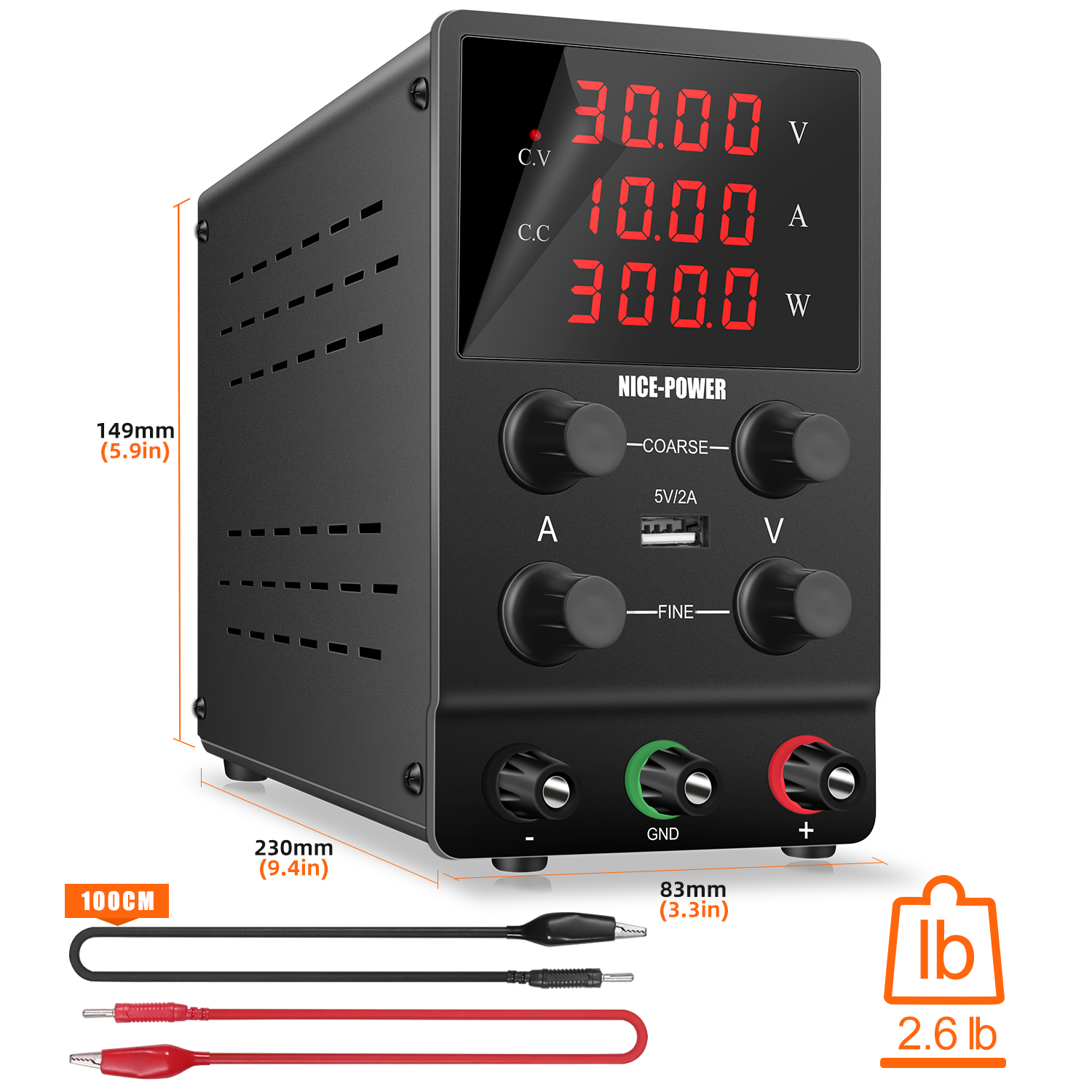 Cijfers USB Lab DC voeding Instelbaar 30V 10A/5A Nauwkeurige gereguleerde spanningsregelaar Switching Bench Bron 60V 5a 120V 3A