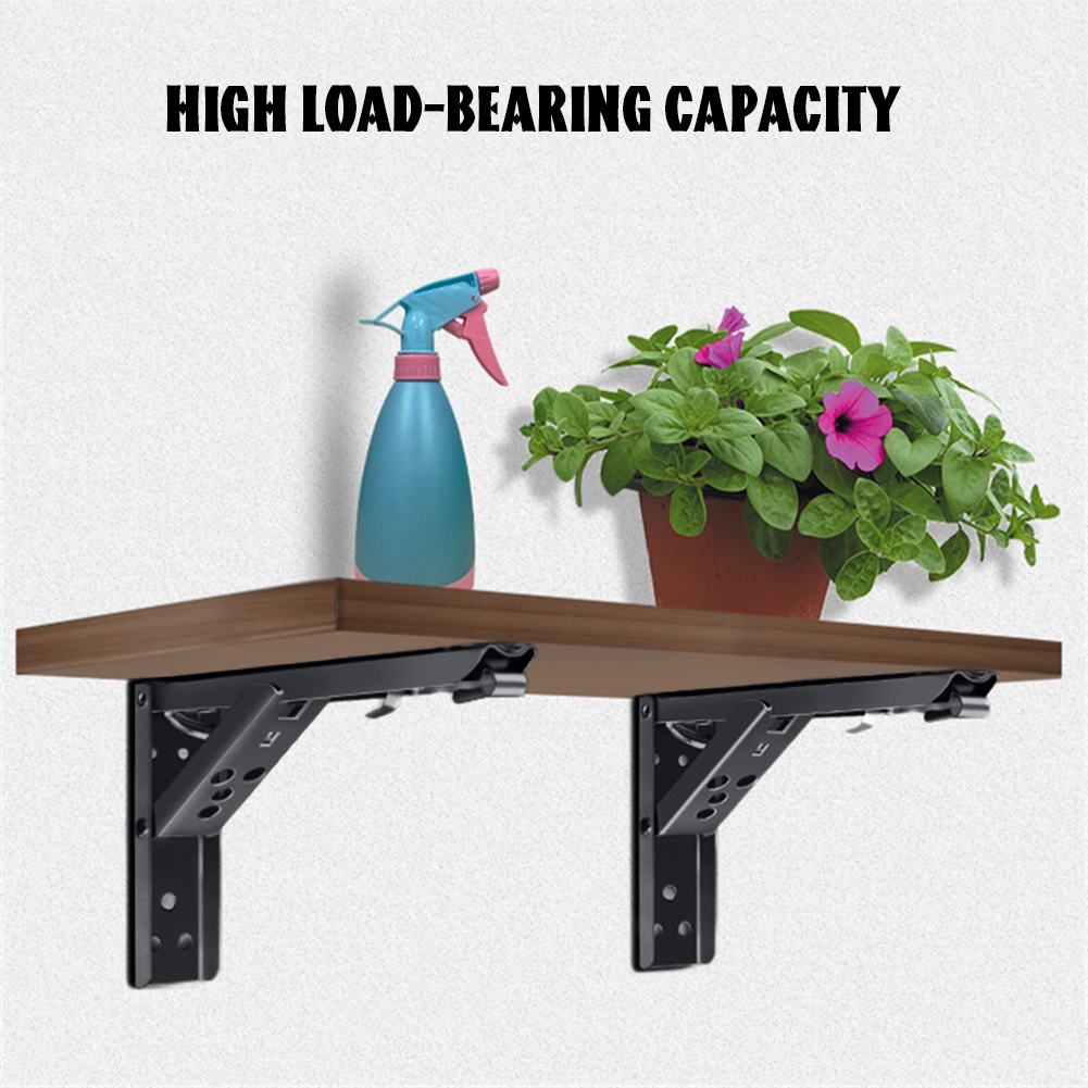 8/10/12Inch Triangle Folding Angle Bracket Heavy Support Adjustable Wall Shelves Mounted Table Shelves Home Hardware