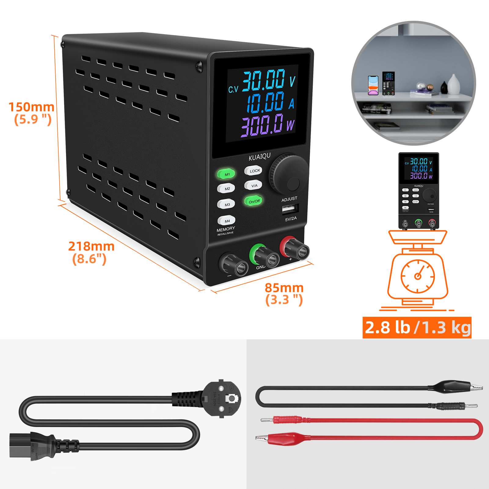 ALIB POWER LAB DC Alimentatore DC regolabile 30V 10A 5A USB Digital Banch Source Corrente Stabilizzata 120V3A Regolatore di tensione 300V1A 300V1A