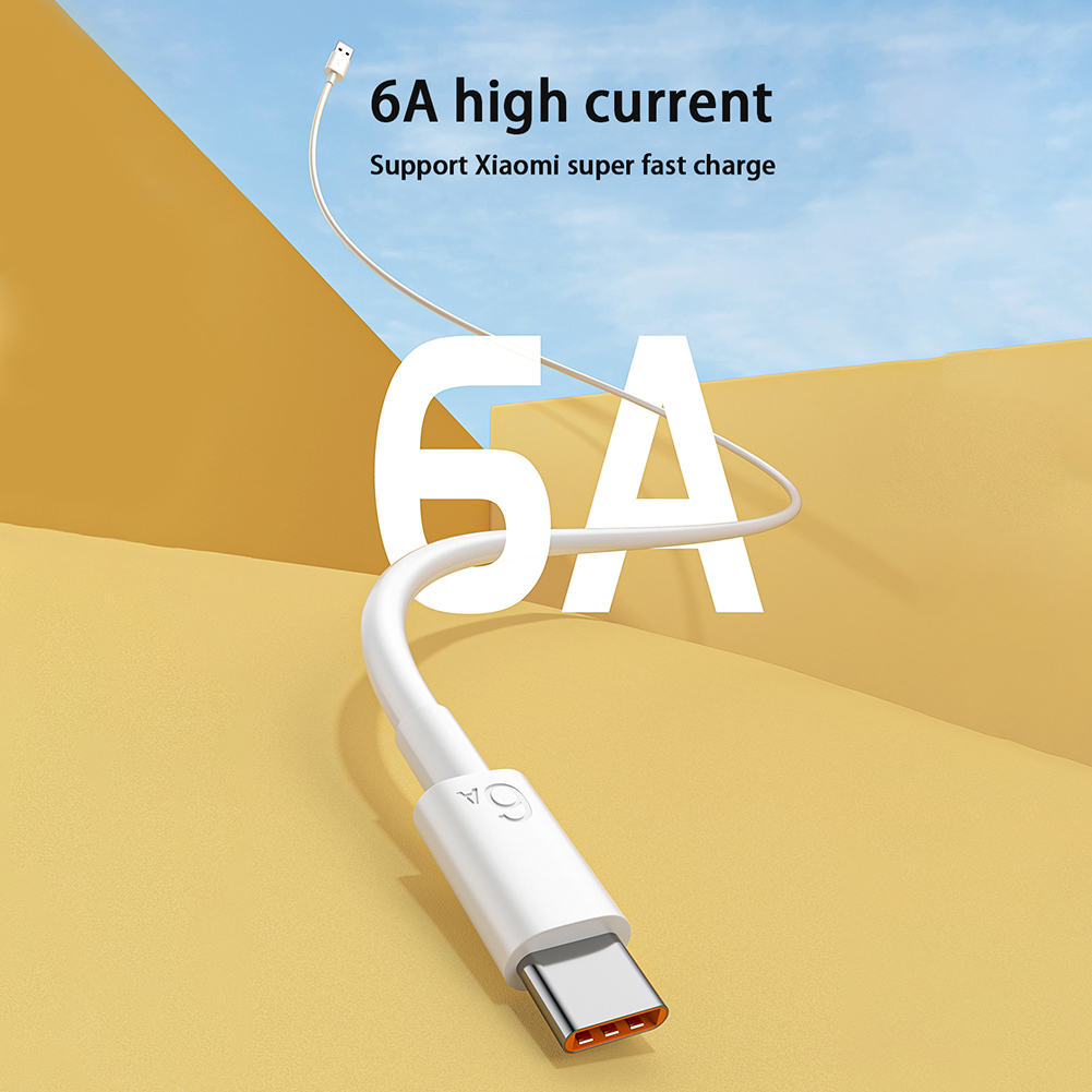 66W 6A نوع USB C كابل شحن سريع للغاية ل Xiaomi Samsung Huawei Honor Quick Charge USB C Cord 40W 5A