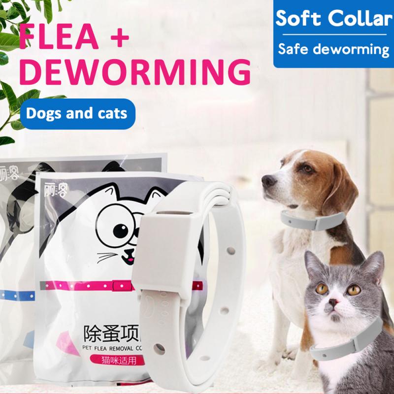 Pet Flea Collar Cat Dog Mosquito Repelente de insetos Pet Pet In Vitro Deparoming S/M Tamanho Flea Collar