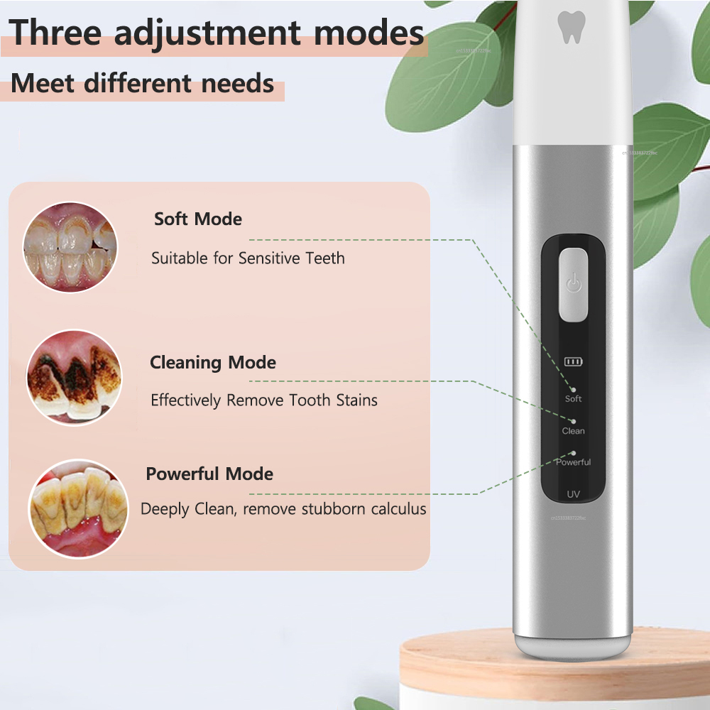 Ultrasonic Dental à l'échelle du nettoyage de dents Élimination de la plaque dentaire sonore Retrason en pierre dentaire pour les dents Calcul tartare