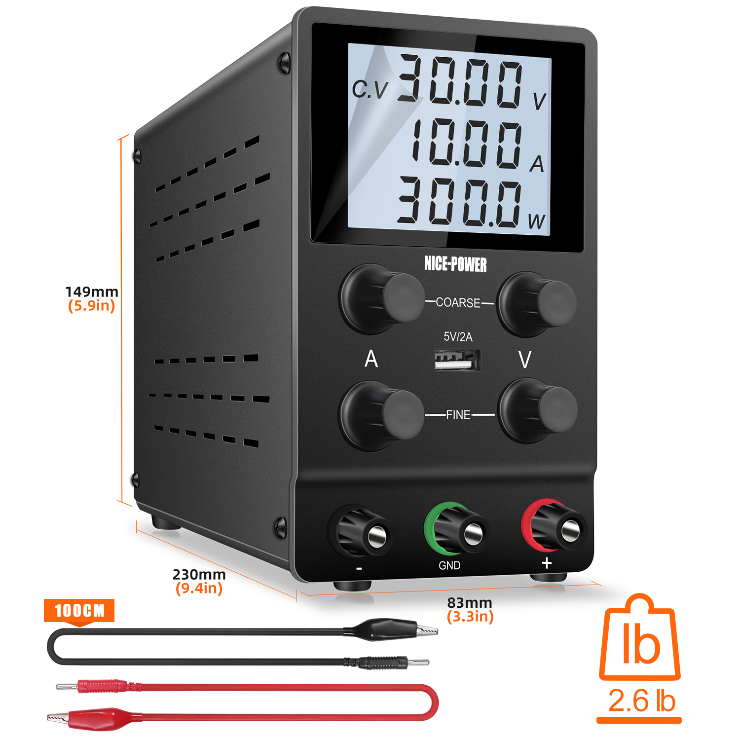 LCD Digitale verstelbare schakel DC Voeding 30V 10A huidige regulator USB snellaadinterface 60V 5A 120V 3A voor reparatie