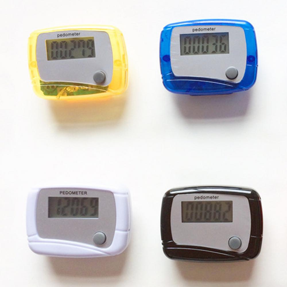 Portable Mini Digital LCD Pedometer Sports Walking Running Mini Step Counter Meter Random 