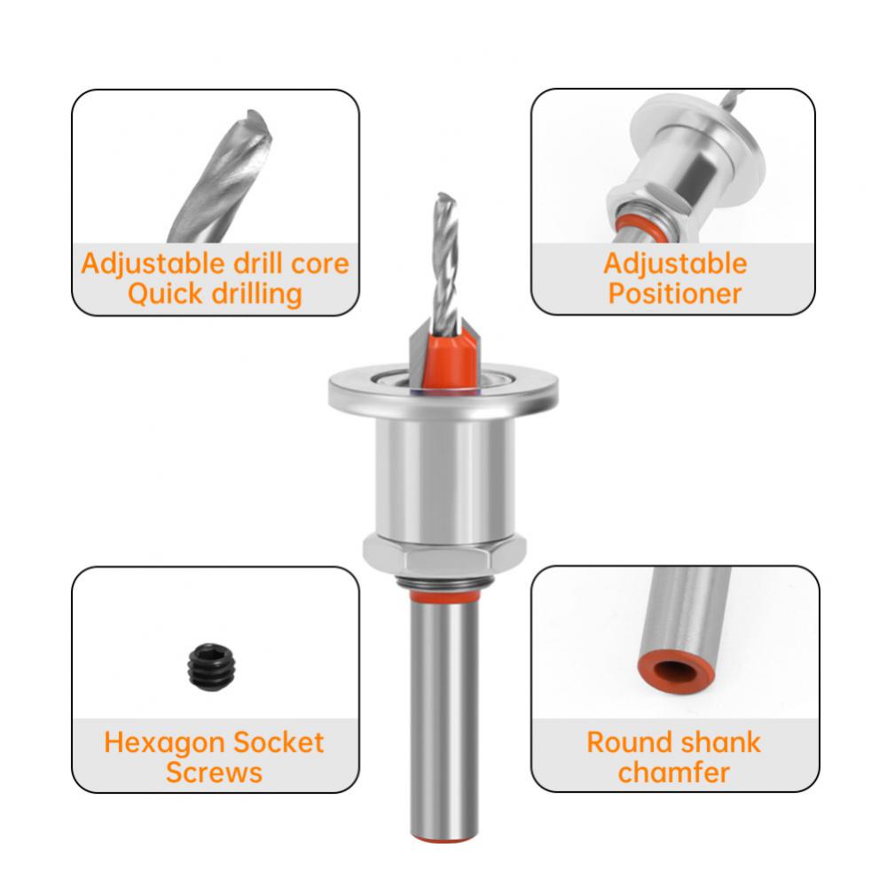 HSS Controcando Bits de broca de 8 mm de 8 mm de madeira haste de madeira para parafuso de parafuso de parafuso de parafuso de parafuso de parafuso de parafuso de parafuso de parafuso de moagem para parafuso de moagem para parafuso