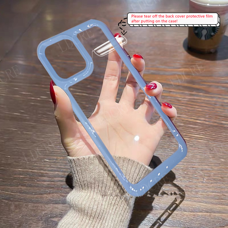 Для Samsung M14 Case Cover Samsung Galaxy M14 Capas Shock -Resean Thone Bumper Прозрачная цветовая рама Clear Samsung M 14 M14 5G