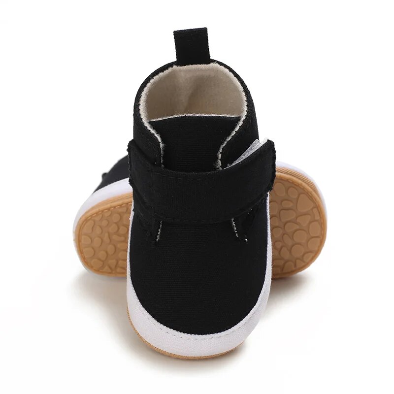 Meckior Four Seasonss Hubly Canvas Shoes新生児初日靴ゴムボトムボトムアンチスリップ男の子の女の子スニーカー