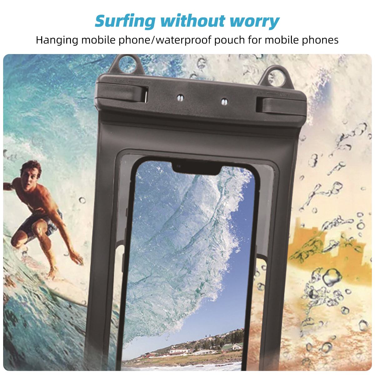 Waterdichte telefoonhoes zwemtassen Waterdichte tas mobiele telefoon zakje PV -cover voor iPhone 12 11 Pro Max 8 Huawei Xiaomi Redmi