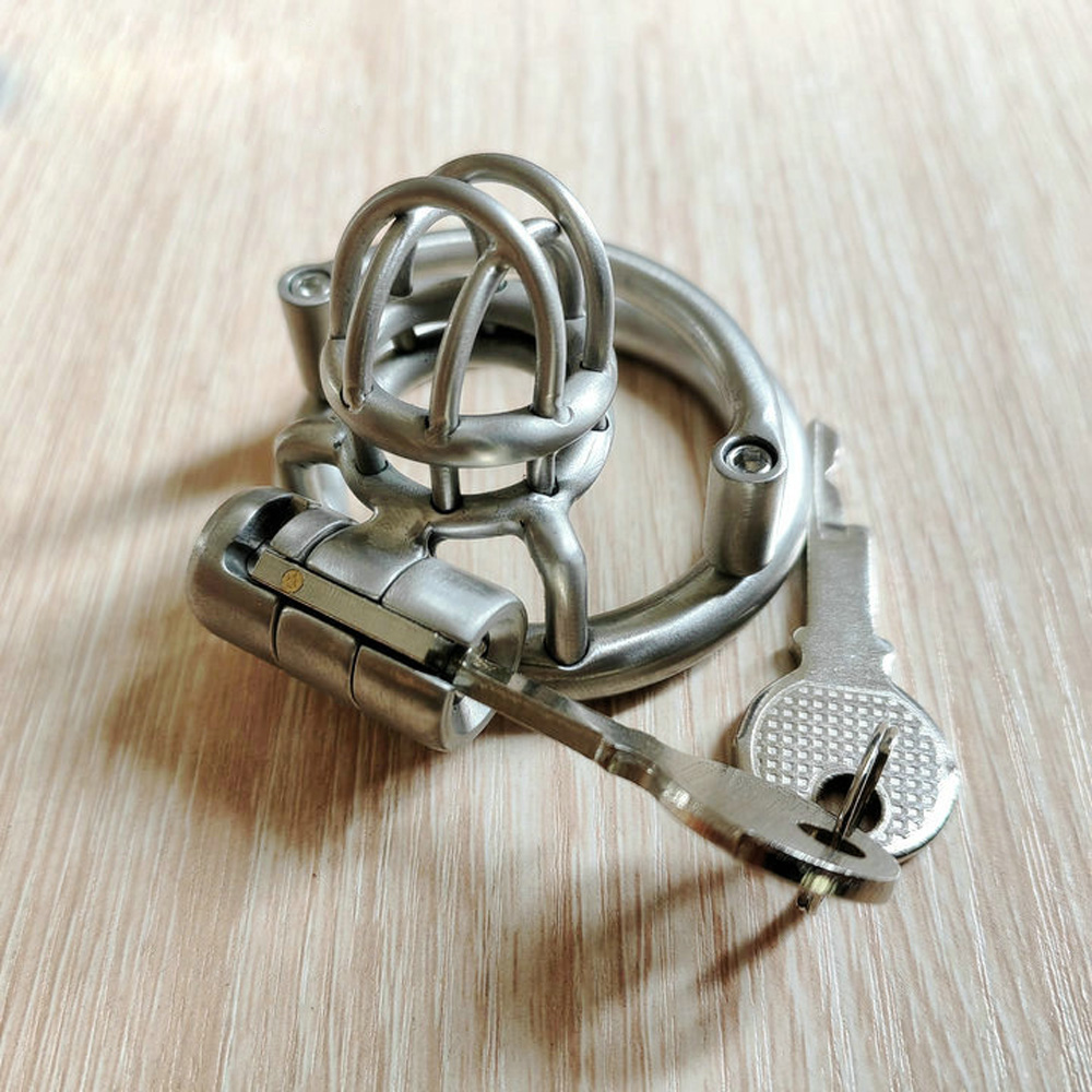 Small Chastity Devices Male Lock Cage BDSM Bondage Gear Cock Cage Stainless Steel Penis For Man Kyskhetsbur Cbt Adult Toys Sex Restraints Customization Metal Toys