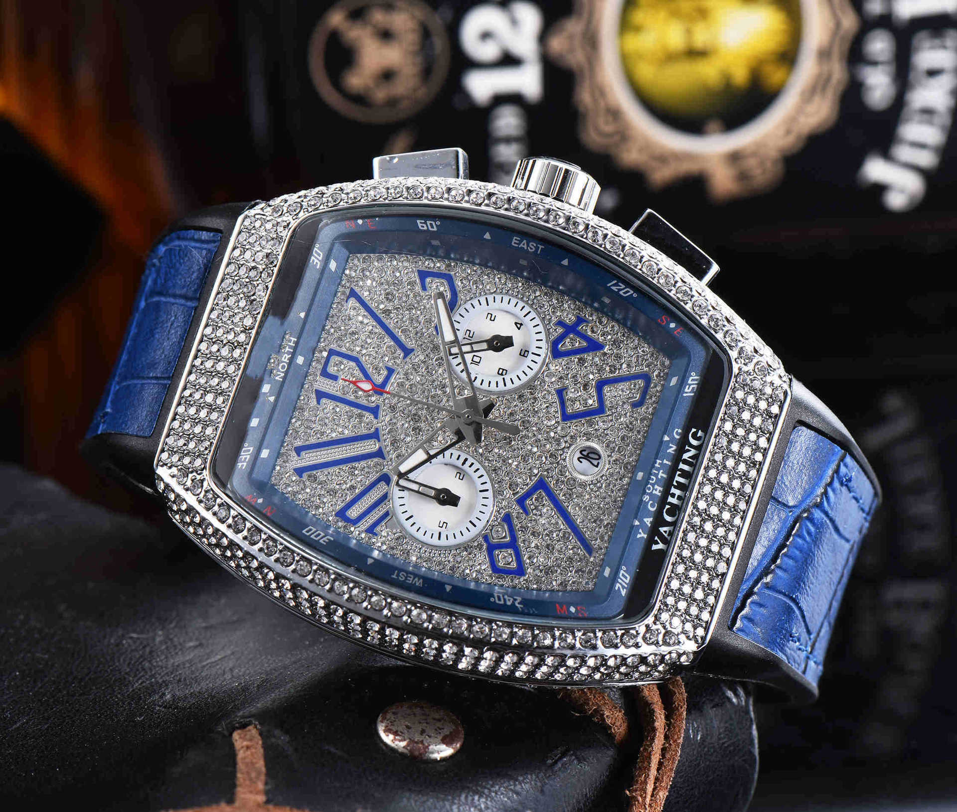 Bekijk horloges AAA 2024 Franse diamanten horloge Business Casual Mens Watch