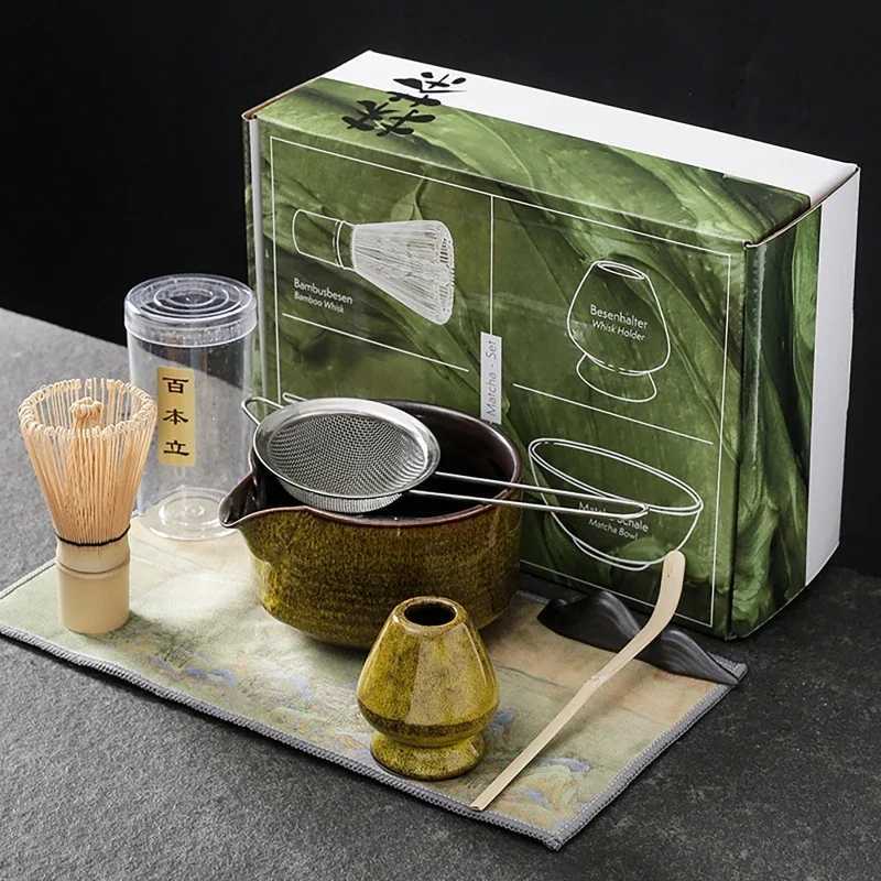 Teaware sets 4 stcs 'sJapanese matcha blender set bamboo whisk matcha borstel theelepel oven oven theeset drankje winkel thee-making tools