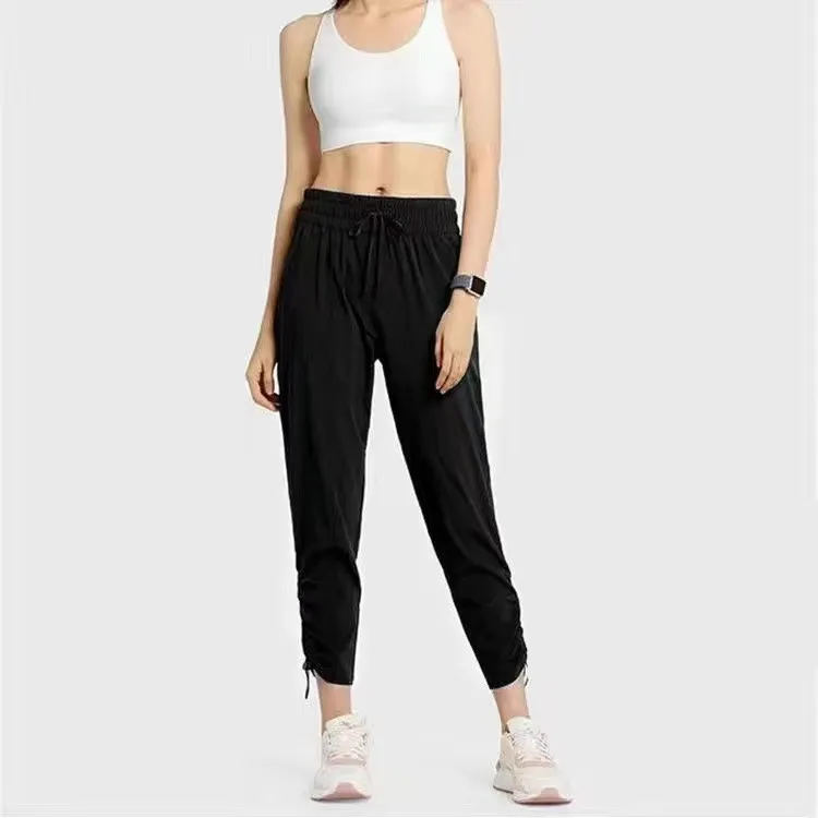 LL Women Yoga Ninth Pants Push Fitness Jogging sweatpants Soft High Waist Hip Lift Elastic Casual Pants L200106