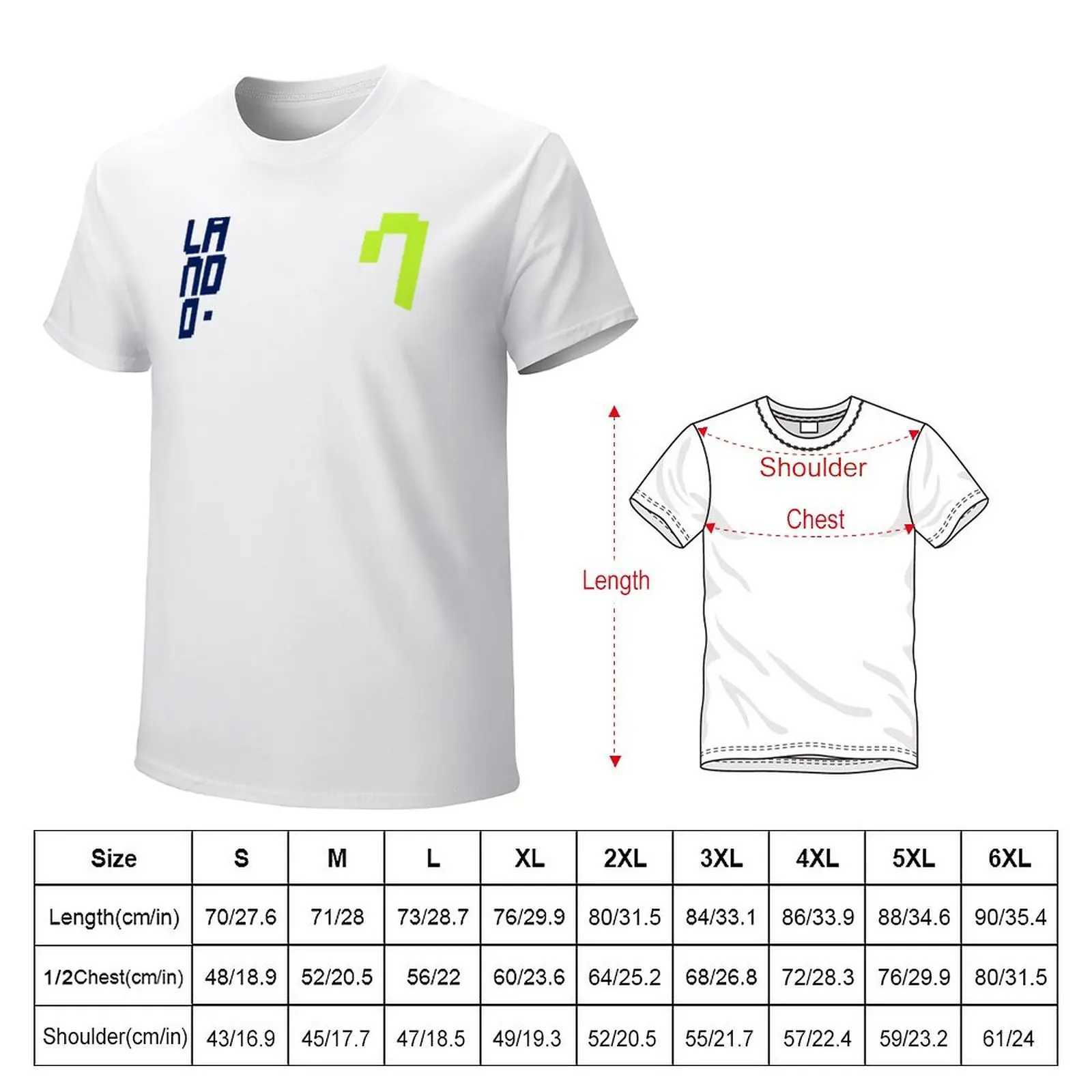 T-shirts masculins Formule One Lando Norris 4 pièces T-shirt surdimensionné T-shirt pour hommes T-shirtl2405