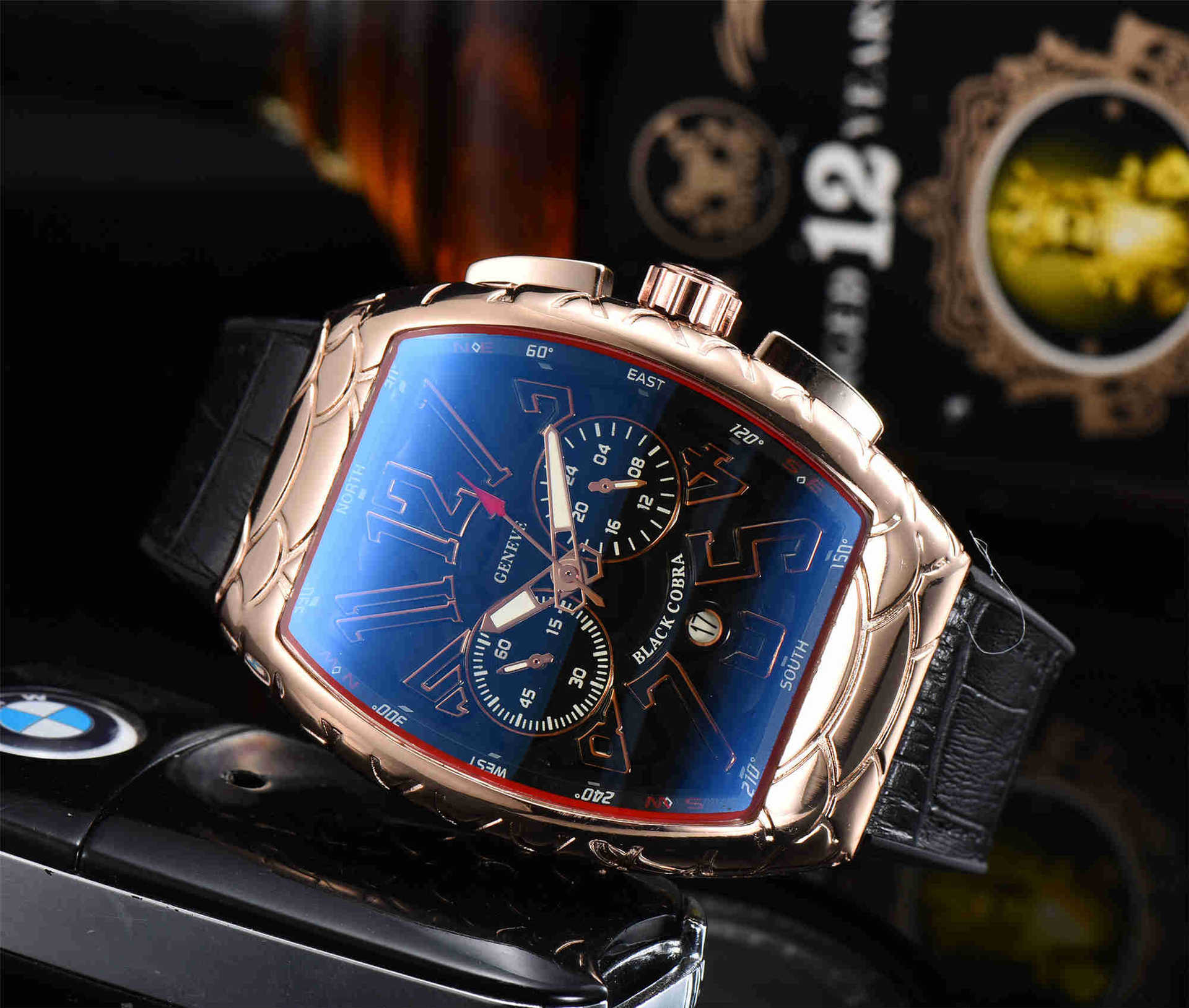 Watch watches AAA 2024 fashion casual mens Rubber Watch with five pin quartz mens French watch mens watch