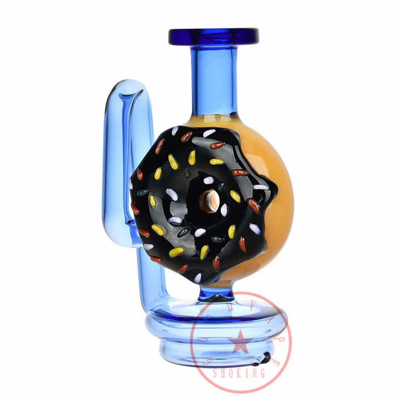 Raucherpeakverdampfer Buntes Glasrohre Filter Donut Recycler Anhang Diffusor Zigarettenhalter Dabber -Tipps Wasserrohröl Strohstück DHL DHL