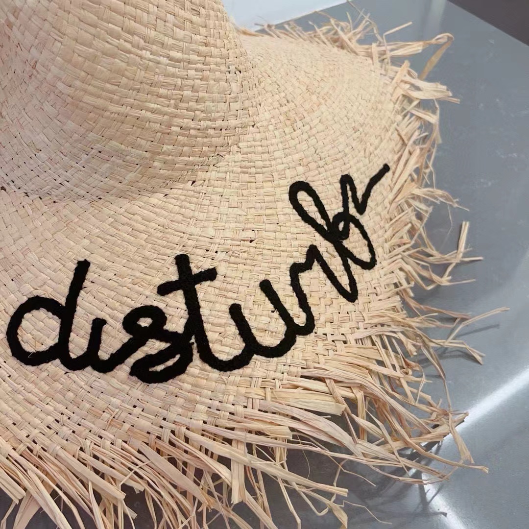 Lafiteegrasss Braid Designer Beach Hat fashion Wide Brim Hats Grass Braid Women's Summer Sun Hat Grass Weaving Sunshade Bucket Hat Essential for Beach Vacation