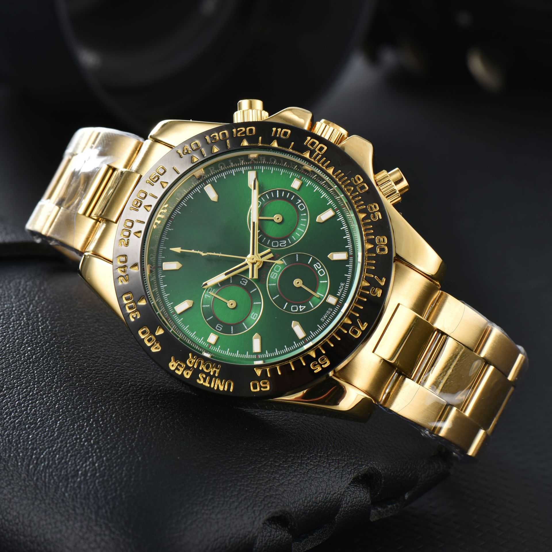 Watch Watches AAA 2024 Mens Hot, продавая мужская стальная полоса Новая цветная трудовая часы Quartz Multi -функциональные часы