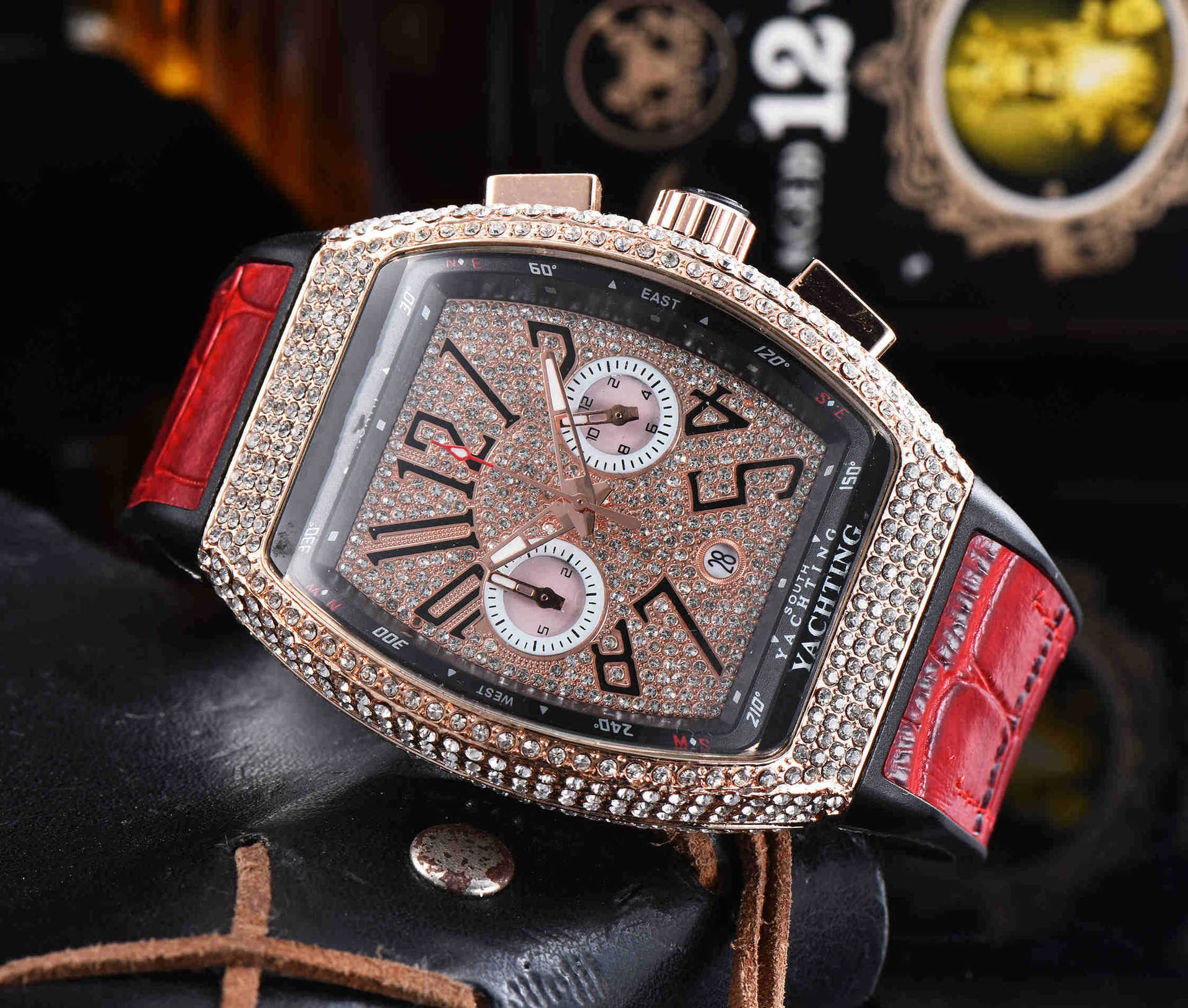 Bekijk horloges AAA 2024 Franse diamanten horloge Business Casual Mens Watch