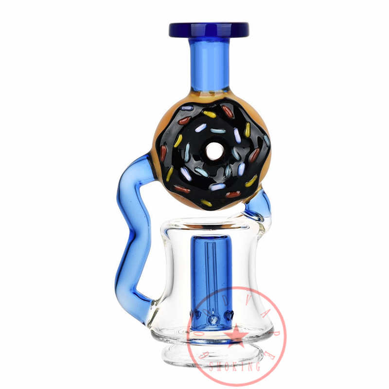 Neueste Raucherpeakverdampfer Buntes Glasrohre Filter Donut Recycler Anhang Diffusor Zigarettenhalter DABBER -TIPPS Wasserpfeife Öl Rigs Strohstück Strohstück