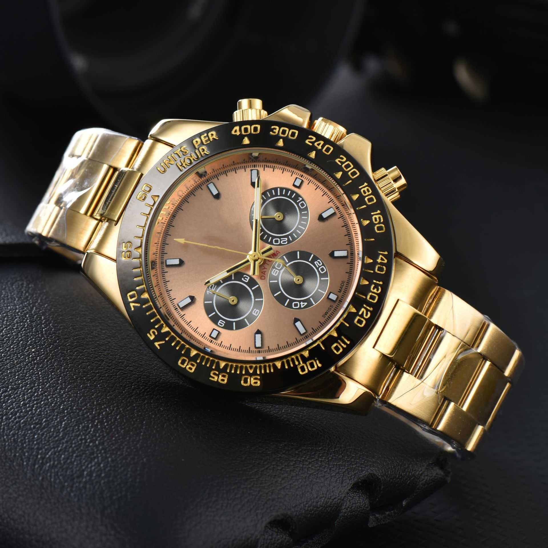 Watch Watches AAA 2024 Mens Hot, продавая мужская стальная полоса Новая цветная трудовая часы Quartz Multi -функциональные часы