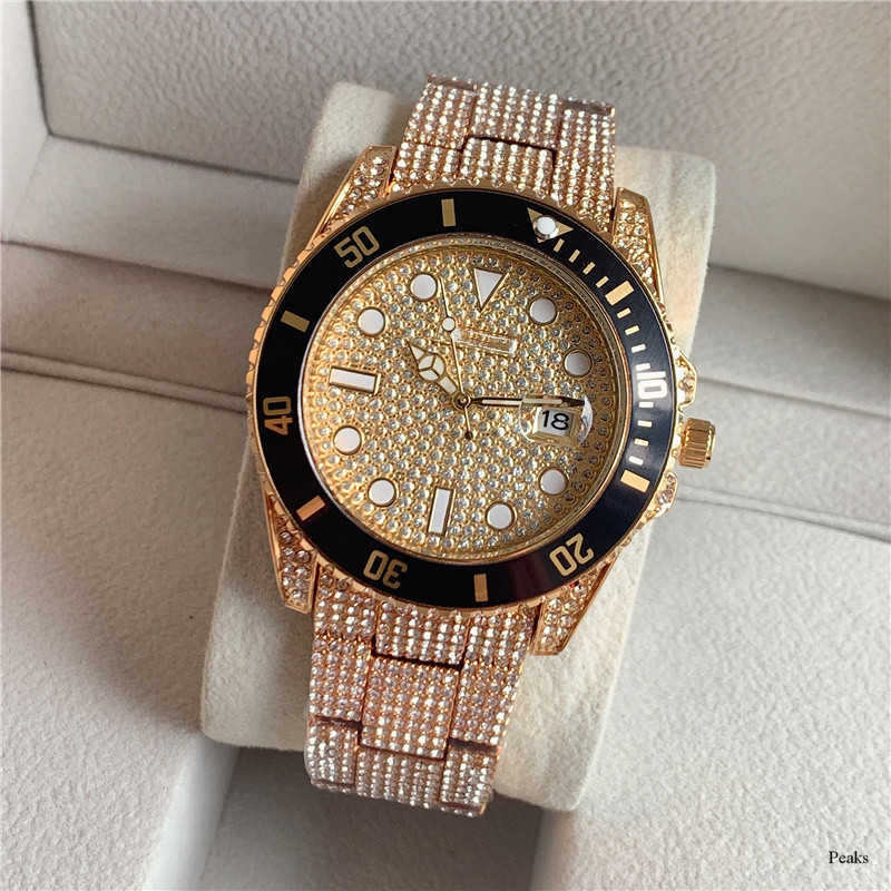 Bekijk horloges AAA 2024 Platform Laojia Bekijk mode Full Diamond Watch Three Needle Quartz Mens Watch