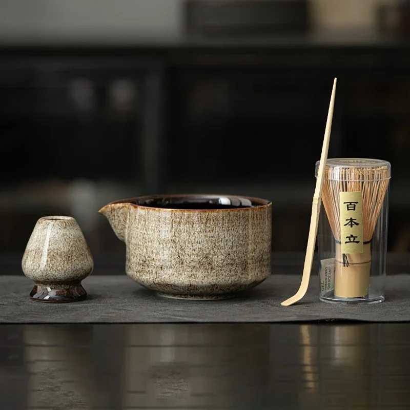 Teaware Sets Japanese Matcha Blender Set Bamboo Whisk Matcha Brush Teaspoon Kiln Tea Set Beverage Shop Tea-Making Tools