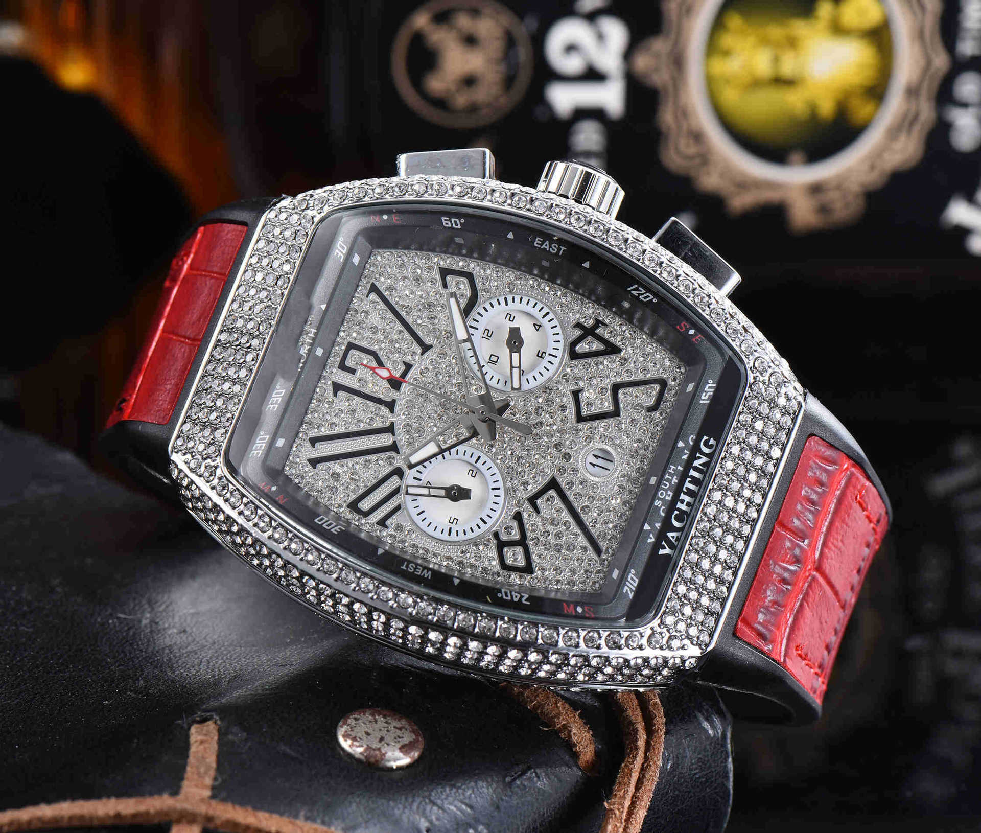 Bekijk horloges AAA 2024 Franse diamanten horloge Business Casual Mens Watch