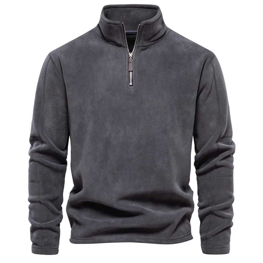 T-shirts masculins Automne et hiver Nouveau polo Polo Mens Cashmere Sweater Up Up Cou Malf Zipper Long Mancheve Fashion Edition Mens T-shirt TOPL2405