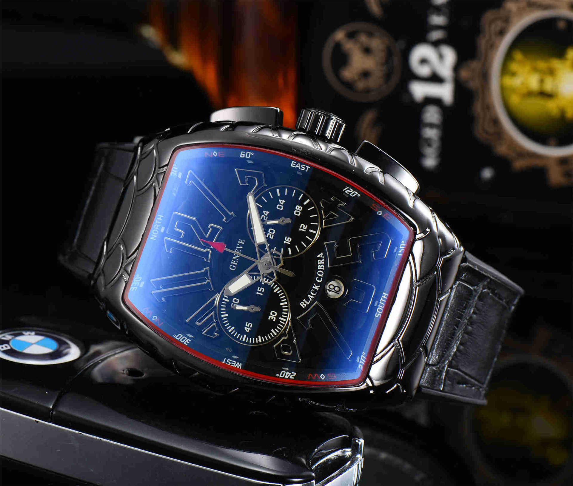 Watch watches AAA 2024 fashion casual mens Rubber Watch with five pin quartz mens French watch mens watch