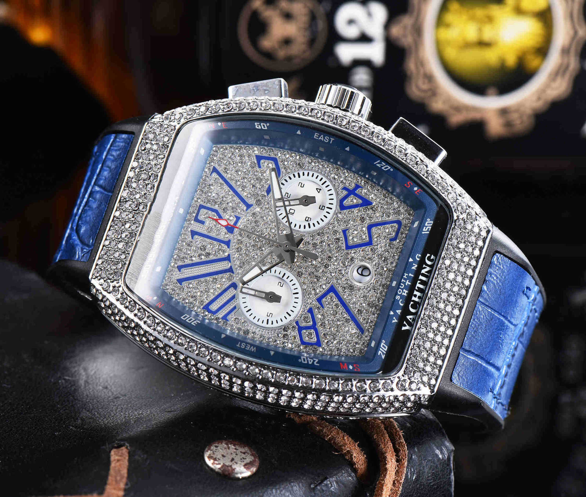 Bekijk horloges AAA 2024 Franse diamanten horloge Business Casual Mens Watch