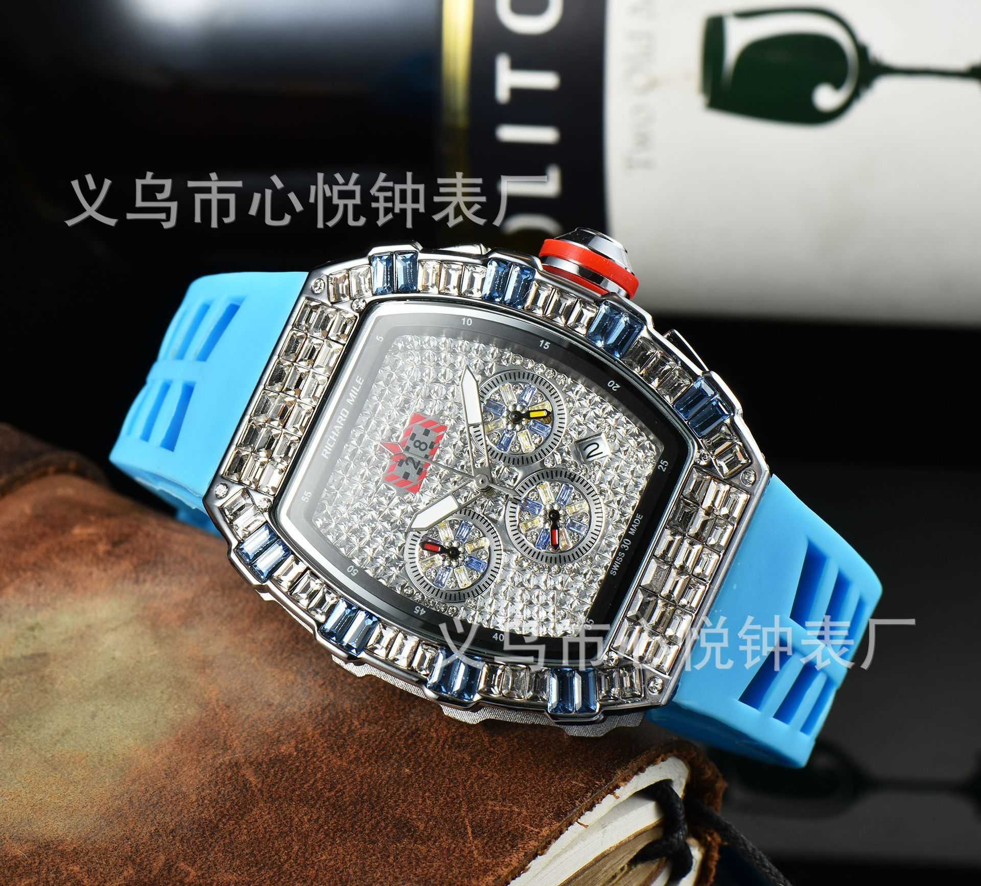 Zegarek zegarków AAA 2024 Produkt Męskie Business Ghost Head Watch Watch Watch Full Diamond 6-Pin Watch