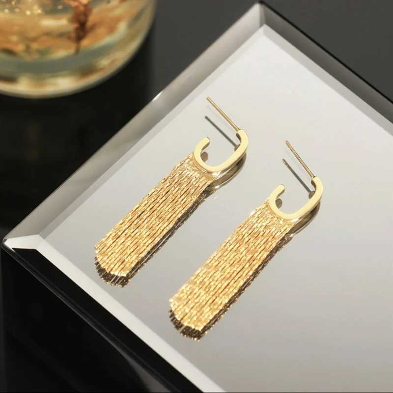 Dangle Kronleuchter koreanischer Mode Silber Farbe Arc Bar Long Faden Quasten Ohrringe für Frauen Hochzeit täglicher Schmuck Hängen pendientes Geschenke