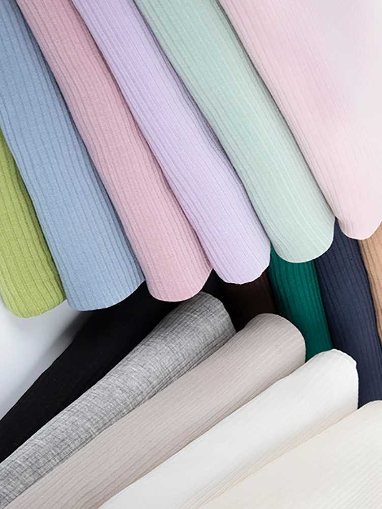 Stof modale stof put strip dunne vaste kleur rayon gebreide elastiek voor het naaien van pyjama's ondergoedjurken bij halve meter d240503