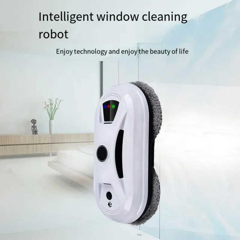 A aspiradores de pó Cleanscleros inteligentes de controle remoto de controle remoto de home robô de piso de piso e janelas limpeza de janelas Máquina de vidro transparente Q240430