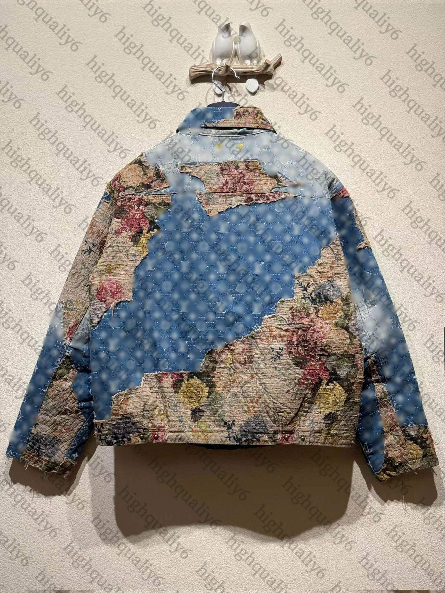 LL hochwertige Markenjacke 24SSS Frühling/Sommer Neuer Patch Printed Denim Jacke, modische und vielseitige Herrenjacke, Unisex-Jacke, kostenloser Versand