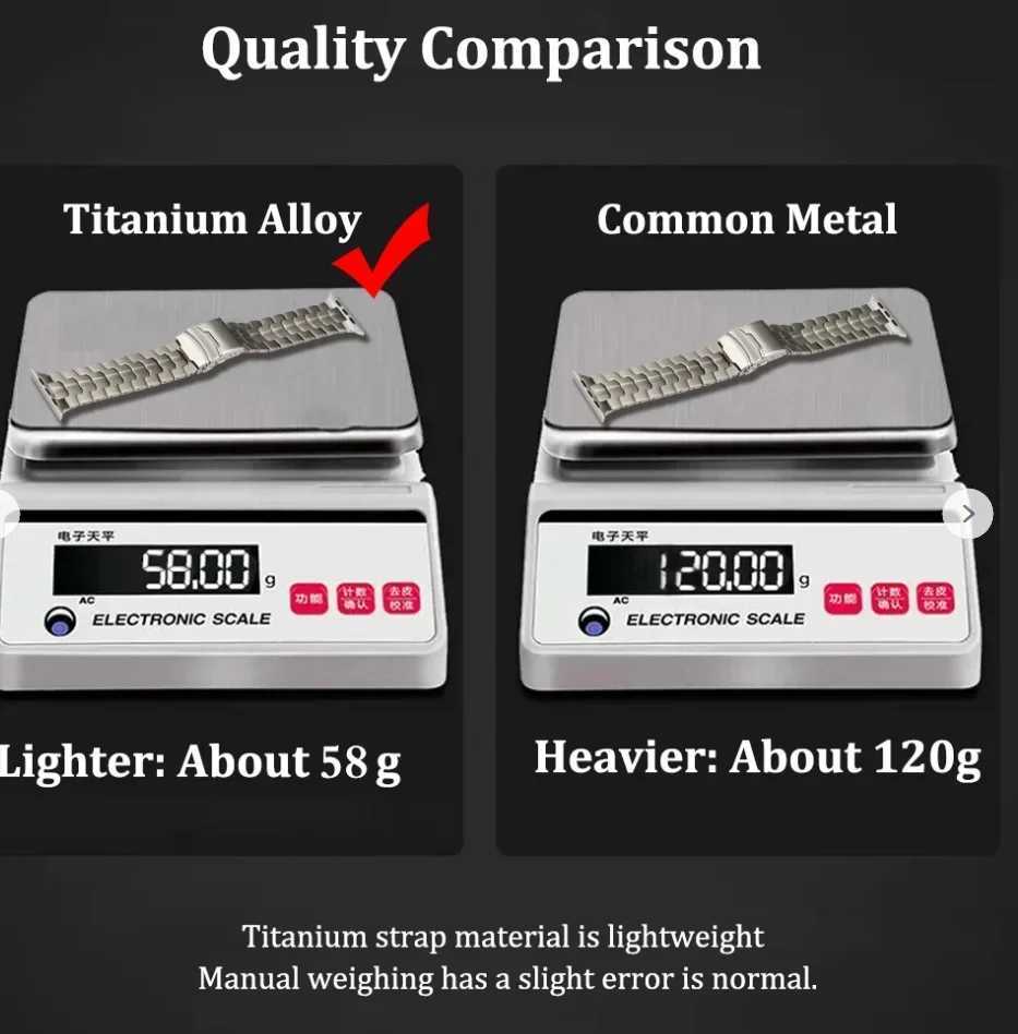 Sehen Sie sich die Titan -Streifen an, die für Apfelbänder geeignet ist. 44 mm 45 mm 41 mm 41 mm in Ultra Steel Metal 49mm i 8 7 6 5 Q240430 geändert