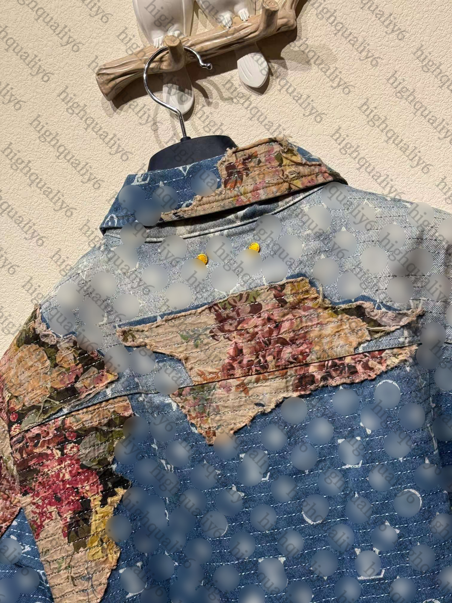 LL hochwertige Markenjacke 24SSS Frühling/Sommer Neuer Patch Printed Denim Jacke, modische und vielseitige Herrenjacke, Unisex-Jacke, kostenloser Versand