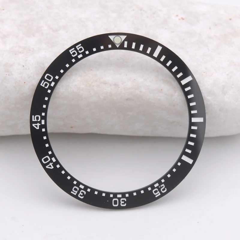 Assistir bandas de 38 mm spb185 spb187 anel de inserção de estrutura de cerâmica com alojamento acessórios de substituição masculina Q240430