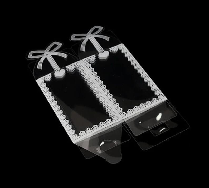 Weiße transparente Spitze klares Geschenk PVC Box Model Spielzeug Souvenir Apfelschokolade vorhanden Blumenkuchen Süßigkeiten Plastik Verpackungskiste