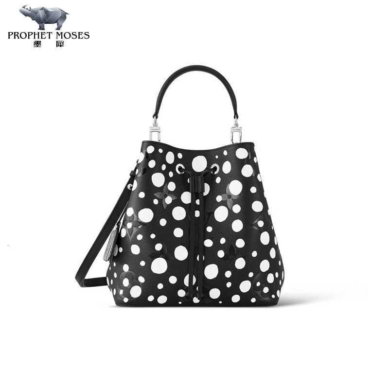 Sacs pour enfants Luxury Brand toute nouvelle couleur contrastée féminine avec de grands points embelli le sac à épaule de seau néonoemm quotidien M21753