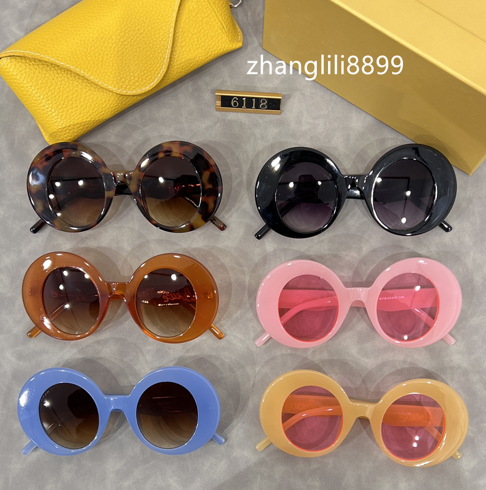 Okrągłe prostokątne okulary przeciwsłoneczne kobiety luksusowa marka projektantka moda dla kobiet owalne okrągłe okulary przeciwsłoneczne Wysokiej jakości okulary przeciwsłoneczne okulary damskie szklanki loe6118