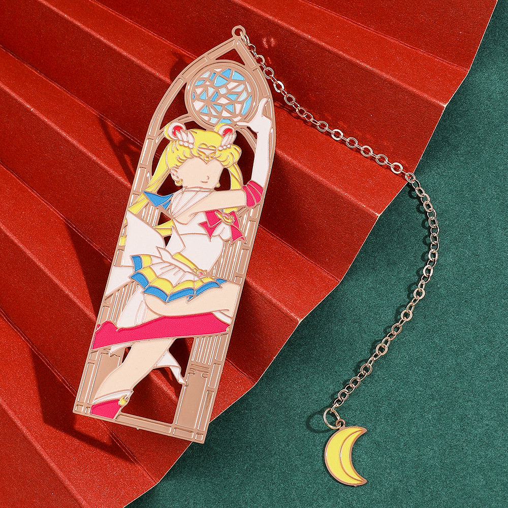 Детство Sailor Moon Sexy Girl Film Filmmark Movie Foil Периферийные закладки Металлические выпуска