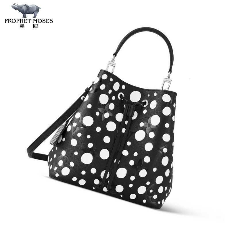 Sacs pour enfants Luxury Brand toute nouvelle couleur contrastée féminine avec de grands points embelli le sac à épaule de seau néonoemm quotidien M21753
