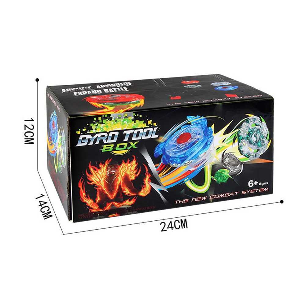 4d Beyblades JT8801-03 Gyroscope de combat avec boîte de rangement en rotation de lanceur supérieur adapté aux cadeaux pour enfants Q240430