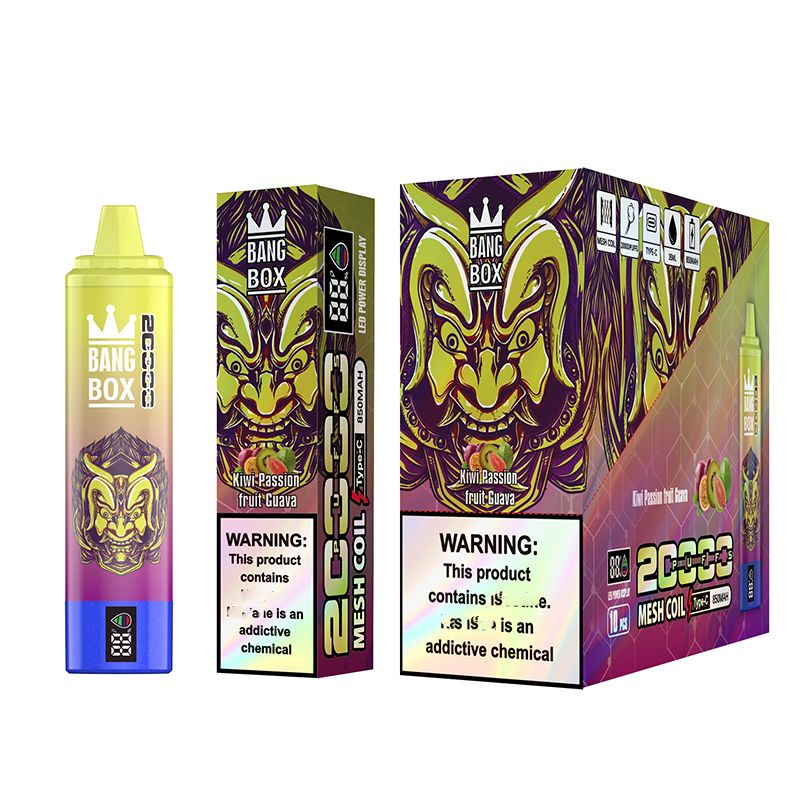 BANG Box 20000 20K Puffs Do jednorazowe wyposażone papierosy Vape Podstawowe 650 mAh Bateria 28 ml przedpełniona vs 12000 12k 9000 Puff 18000 Bang King 15k Digital Fruit Puff 20k