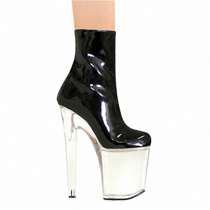 20cm Bright leather pole dancing high heels female model fashion catwalk shoes fashion autumn new sleeve