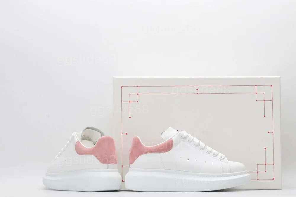Nieuwe ontwerpers Casual schoenen Lace Up Luxe Dames Men Sneakers Platform Sole Wit Zwart Leer Velvet Suede Trainers Maat 35-45