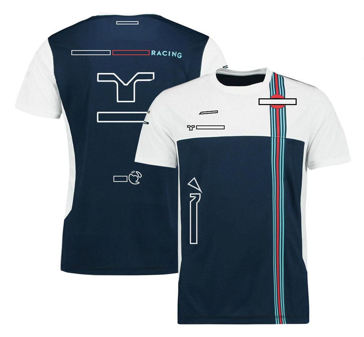 T-shirt de motorista de corrida f1 masculina, uniforme da equipe de fórmula 1, camisa de manga curta de pescoço de verão