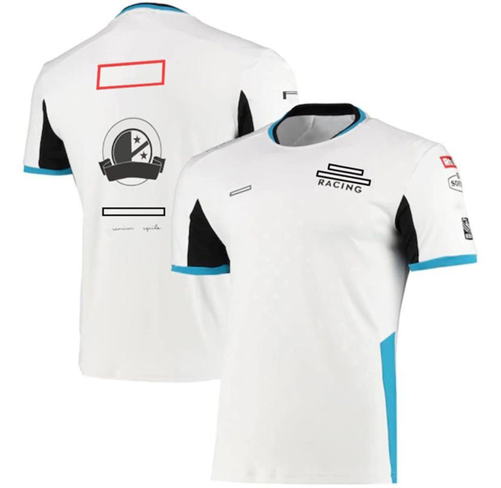 T-shirt de motorista de corrida f1 masculina, uniforme da equipe de fórmula 1, camisa de manga curta de pescoço de verão